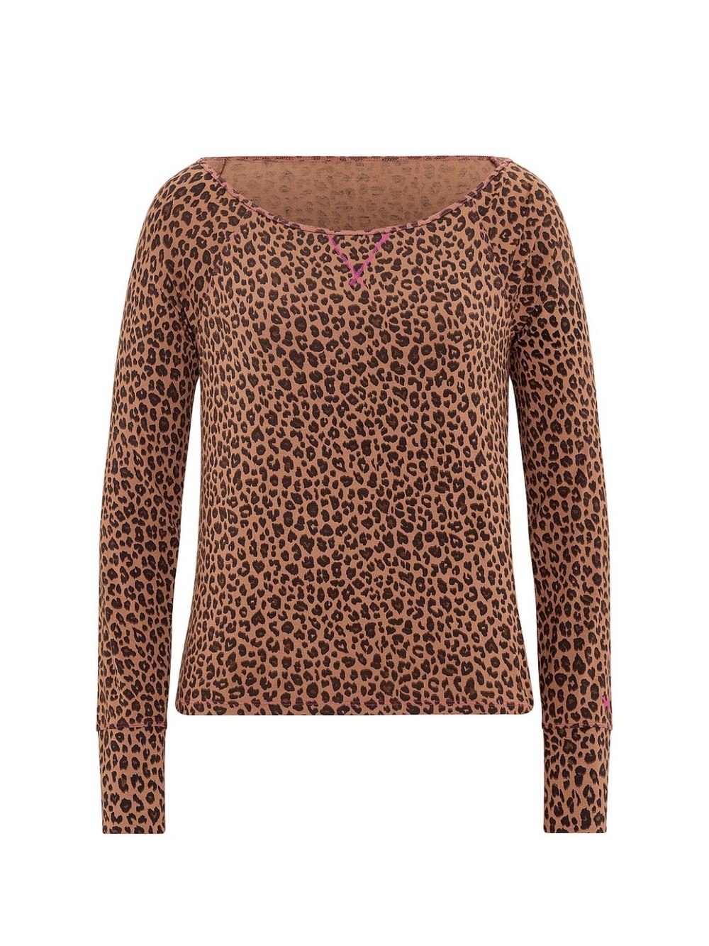 Victoria's Secret Leopard Print Long Sleeve Top - Brown